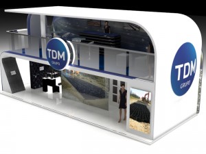 exhibition stand of 2 levels Modelo 3D