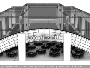 awning for giant event 3D Model