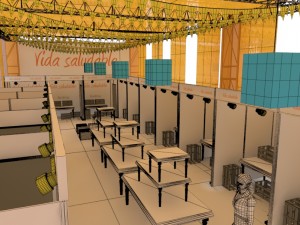 awning for fruit fair Modelo 3D