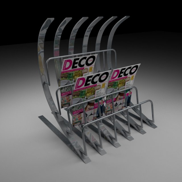 magazine rack claw Model 3D .c4d .max .obj .3ds .fbx .stl .blend 