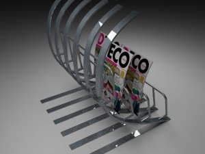 magazine rack claw Model 3D