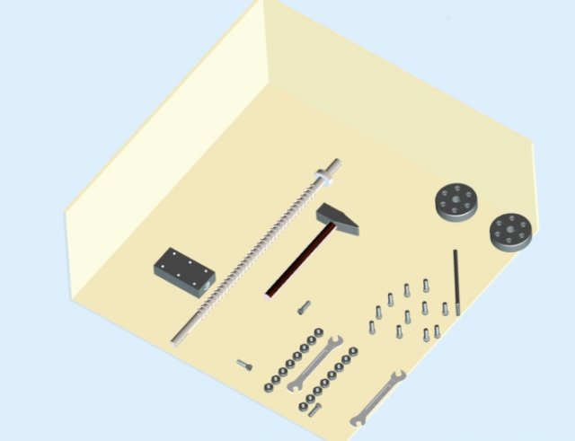 tools screw balls carriage lnkey nuts lnkeybolts hammer 3D Model .c4d .max .obj .3ds .fbx .stl .blend 
