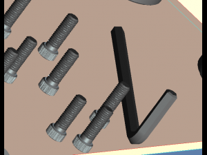 tools screw balls carriage lnkey nuts lnkeybolts hammer 3D Model