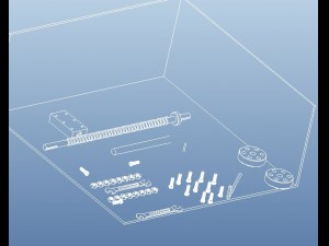 tools screw balls carriage lnkey nuts lnkeybolts hammer 3D Model