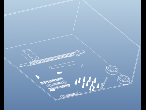 tools screw balls carriage lnkey nuts lnkeybolts hammer 3D Model
