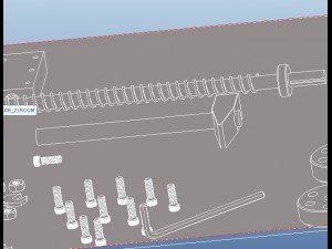 tools screw balls carriage lnkey nuts lnkeybolts hammer 3D Model