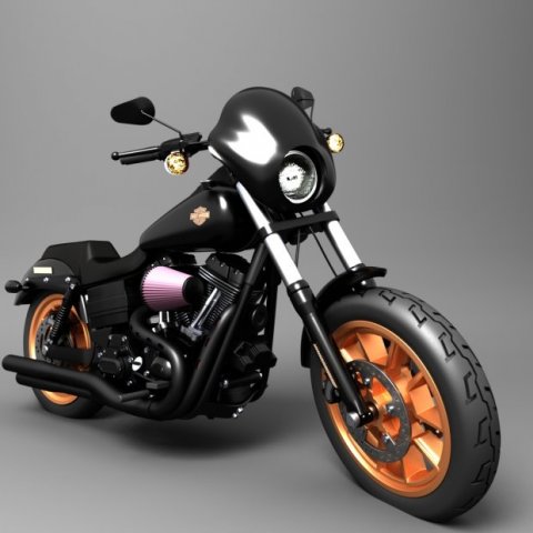 harley-davidson Model 3D .c4d .max .obj .3ds .fbx .stl .blend