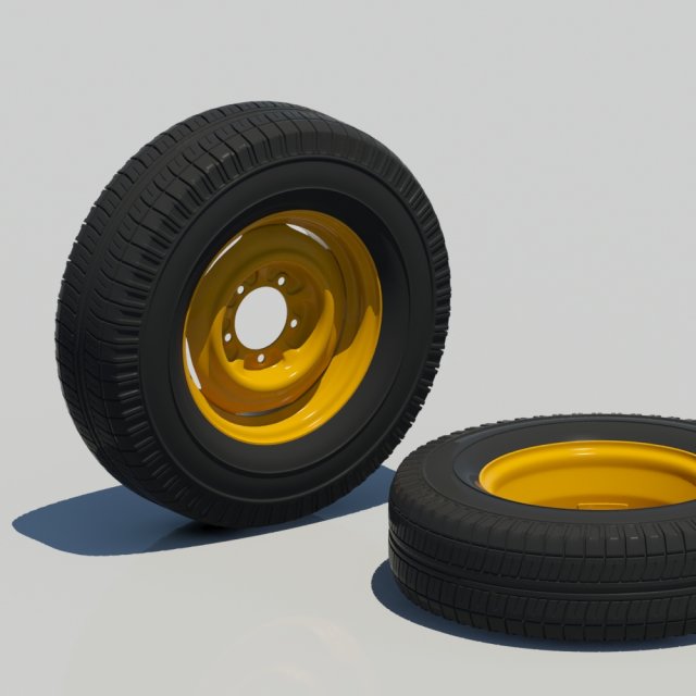 wheel dis the car tyre the car volga gaz 3102 3D Model .c4d .max .obj .3ds .fbx .stl .blend 