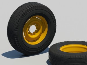 wheel dis the car tyre the car volga gaz 3102 3D Model