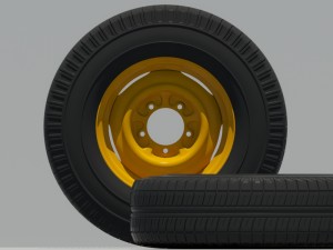 wheel dis the car tyre the car volga gaz 3102 3D Model