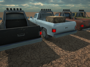 eighties pickup truck low-poly game ready 3D-Modell