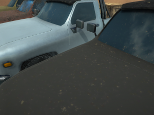 eighties pickup truck low-poly game ready 3D-Modell
