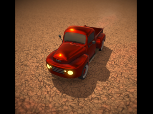 old pickup truck low poly game ready 3D Model