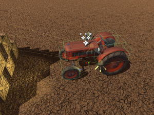 old tractor low poly game ready 3D Модель