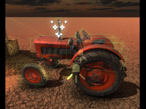 old tractor low poly game ready 3D Модель