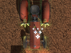 old tractor low poly game ready 3D Модель