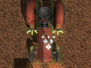 old tractor low poly game ready 3D Model