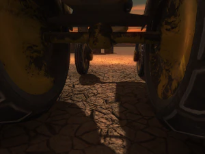 old tractor low poly game ready 3D Model