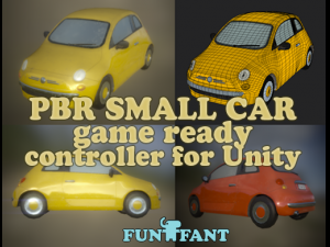 small car low poly game ready 3Dモデル