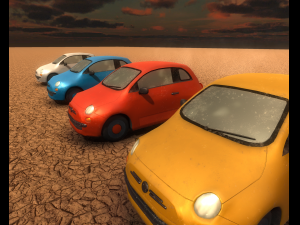 small car low poly game ready 3Dモデル