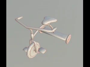 tricycle low poly game ready 3D Model