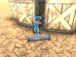 tricycle low poly game ready Modèle 3D
