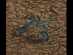 tricycle low poly game ready 3D Model