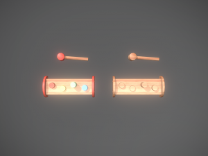 hammering toy low poly game ready Model 3D