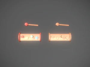 hammering toy low poly game ready 3D Model