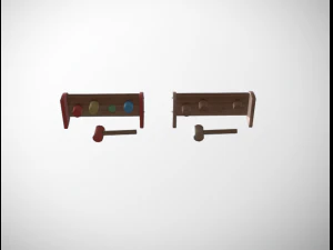 hammering toy low poly game ready 3D Model