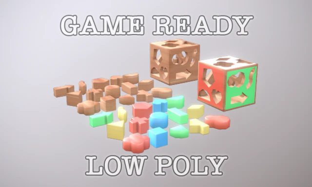 block box toy low poly game ready 3D Model .c4d .max .obj .3ds .fbx .stl .blend 
