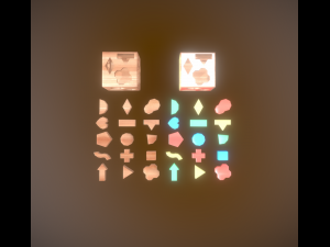 block box toy low poly game ready 3D Модель