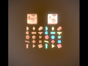 block box toy low poly game ready 3D Model