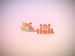 toy blocks display low-poly 3D Model