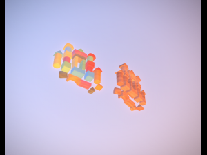 toy blocks display low-poly 3D मॉडल