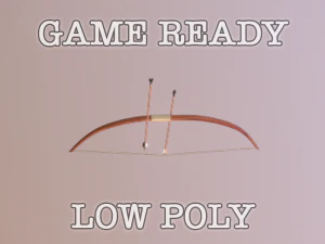 juego de tiro con arco de baja poli listo Modelo 3D
