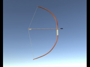 shooting bow low poly game ready 3D-Modell