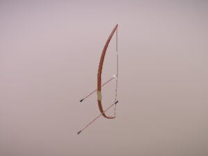 shooting bow low poly game ready 3D-Modell