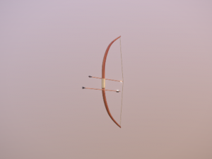 shooting bow low poly game ready 3D-Modell