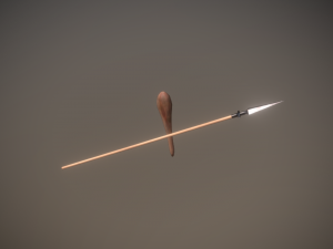 spear and club low poly game ready 3D Model