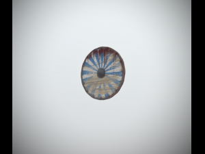 viking medieval shield 3x colors game ready low poly 3D-Modell
