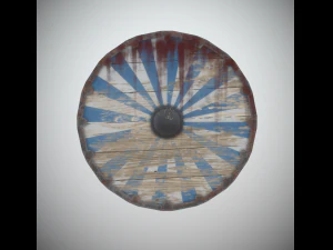 viking medieval shield 3x colors game ready low poly 3D Model