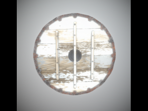 viking medieval shield 3x colors game ready low poly 3D-Modell