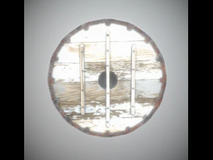 viking medieval shield 3x colors game ready low poly 3D Model
