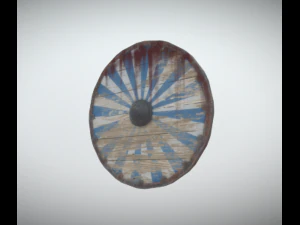 viking medieval shield 3x colors game ready low poly 3D Model