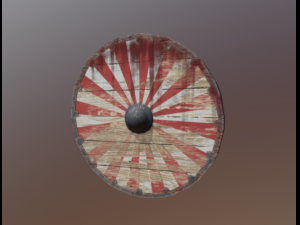 viking medieval shield 3x colors game ready low poly 3D-Modell