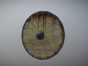 viking medieval shield 3x colors game ready low poly 3D-Modell