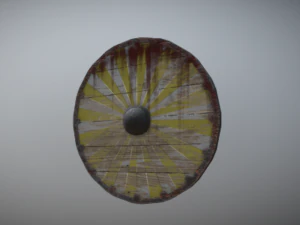 viking medieval shield 3x colors game ready low poly 3D Model