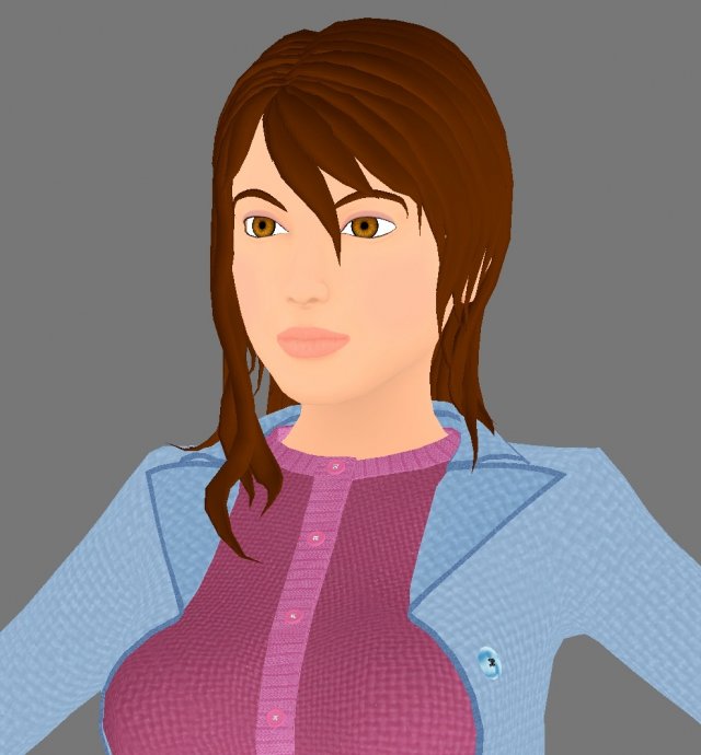 girl model 3D Model .c4d .max .obj .3ds .fbx .stl .blend 