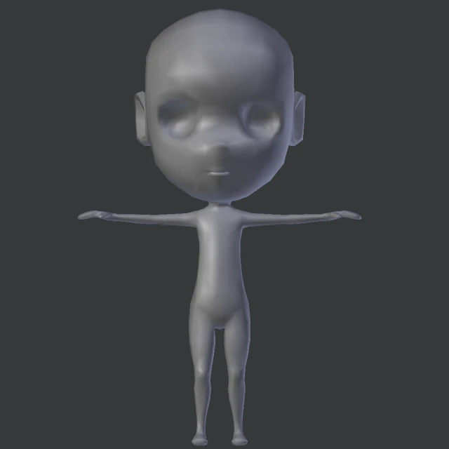 chibi base 3D Model .c4d .max .obj .3ds .fbx .stl .blend 